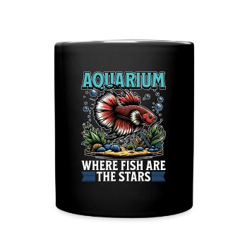 Aquarium Where Fish Are The Stars Fishkeeping - Tasse einfarbig - Schwarz - Vorne