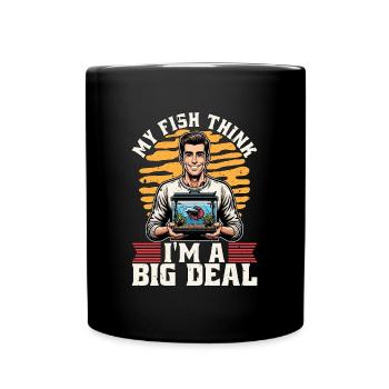 Aquarium Enthusiast My Fish Think I'm Fishkeeper - Tasse einfarbig - Schwarz - Vorne