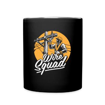 Lineman Kader - Tasse einfarbig - Schwarz - Vorne