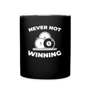 Billard - Tasse einfarbig - Schwarz - Vorne
