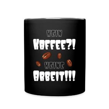Pas de café, pas de travail - Mug uni - noir - Devant