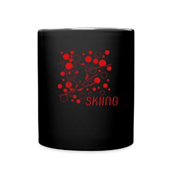 ski fahren, ski, skiing, ski geschenk - Tasse einfarbig - Schwarz - Vorne