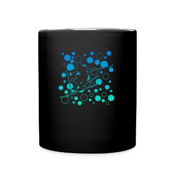 Skiing Ski Skier - Tasse einfarbig - Schwarz - Vorne