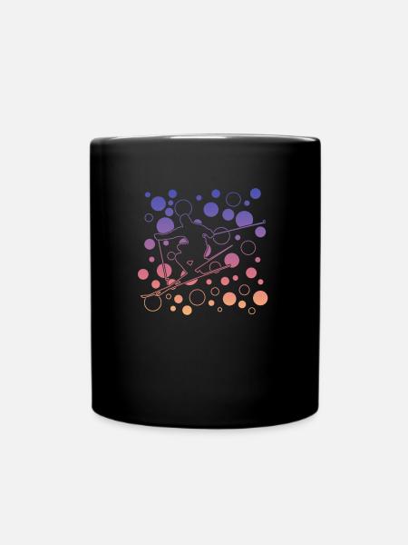 Skiing Ski - Tasse einfarbig - Schwarz