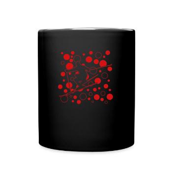 Ski Weihnachtsgeschenkidee für Skifahrer - Tasse einfarbig - Schwarz - Vorne