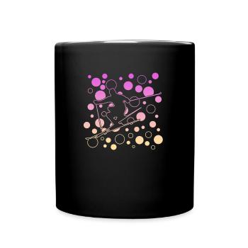 Ski - Tasse einfarbig - Schwarz - Vorne