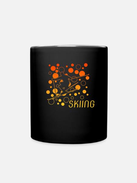 skiing ski ski fahren - Tasse einfarbig - Schwarz