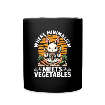 Vegetarian Where Minimalism Meets Healthy Eating - Tasse einfarbig - Schwarz - Vorne