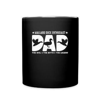 Canard colvert Passionné Papa L’Idole Amoureux des Canards - Mug uni - noir - Devant