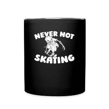 Skateboard Skater - Tasse einfarbig - Schwarz - Vorne