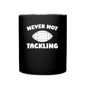 American Football - Tasse einfarbig - Schwarz - Vorne