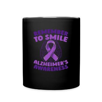 Alzheimer Funny Alzheimers Awareness - Full Colour Mug - black - Front