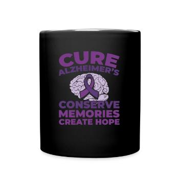 Alzheimer Alzheimers Support - Tasse einfarbig - Schwarz - Vorne