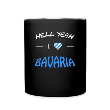 I love Bavaria - Tasse einfarbig - Schwarz - Vorne