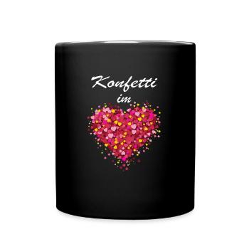 Confettis dans le coeur Costume de carnaval - Mug uni - noir - Devant