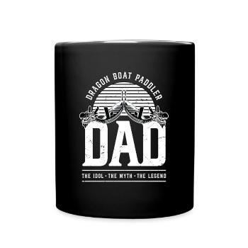 Dragon Boat Paddler Dad The Idol Loves Paddling - Tasse einfarbig - Schwarz - Vorne