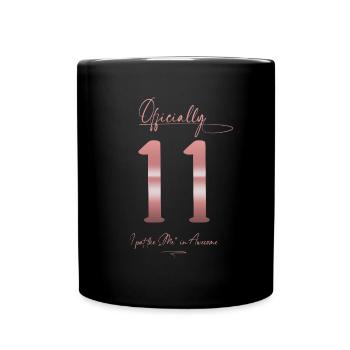 Cadeau officiel pour l’anniversaire de 11 ans de la fille - Mug uni - noir - Devant