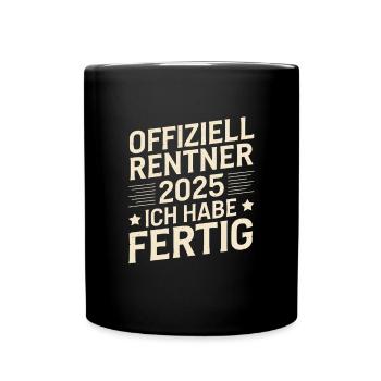 Retirement Pensioner Pension Start I've Finished - Full Colour Mug - black - Front