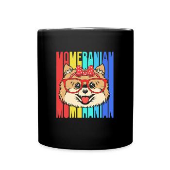 Zwergspitz Poméranie Maman - Mug uni - noir - Devant