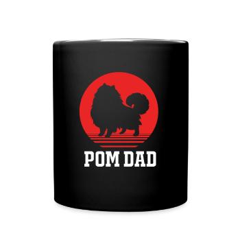 Zwergspitz Poméranien - Mug uni - noir - Devant