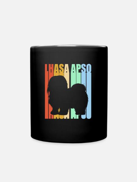 Lhasa Apso - Tasse einfarbig - Schwarz