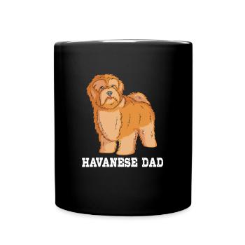 Chien bichon havanais - Mug uni - noir - Devant