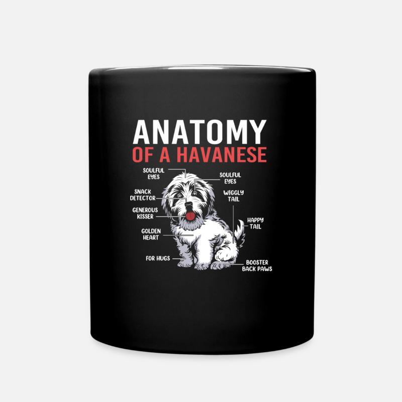 Havaneser - Tasse einfarbig - Schwarz