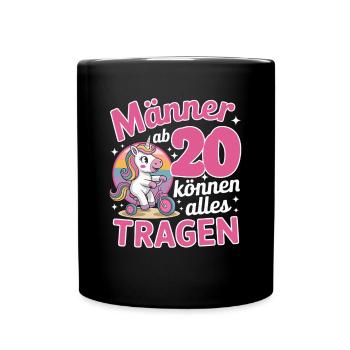 20. Geburtstag Männer Frauen Lustig 20 Jahre Mann - Tasse einfarbig - Schwarz - Vorne