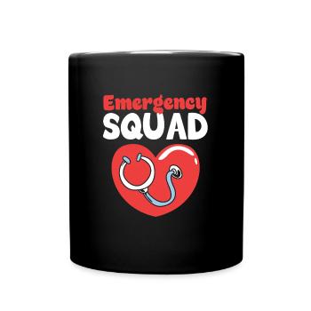 Notfall Krankenschwester Team - Tasse einfarbig - Schwarz - Vorne