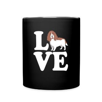 Springer Spaniel Dog - Full Colour Mug - black - Front