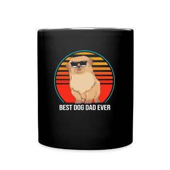Pekinese - Tasse einfarbig - Schwarz - Vorne