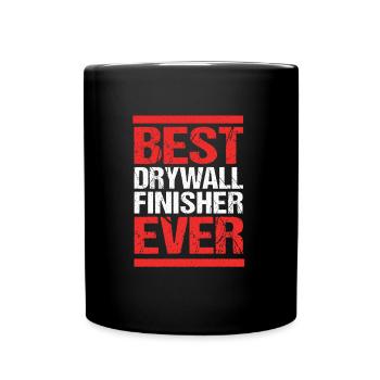 Construction site drywall assembly fitter - Full Colour Mug - black - Front