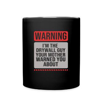 Construction site drywall assembly fitter - Full Colour Mug - black - Front