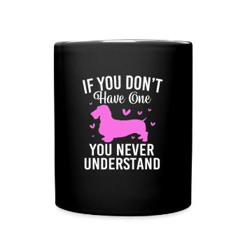 Wire-haired Dachshund Dachshund - Full Colour Mug - black - Front