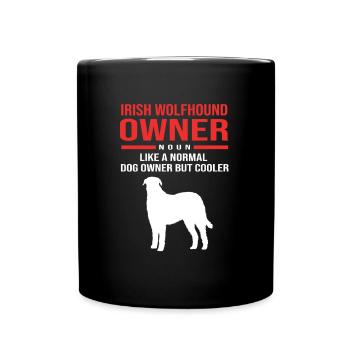 Irish wolfhound - Full Colour Mug - black - Front