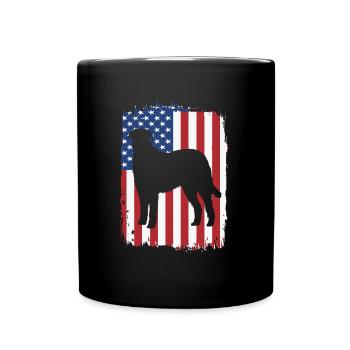Irischer Wolfshund - Tasse einfarbig - Schwarz - Vorne