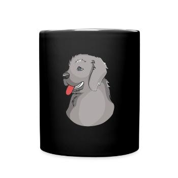Neufundländer - Tasse einfarbig - Schwarz - Vorne