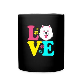Samoyed Dog Samoyed - Full Colour Mug - black - Front