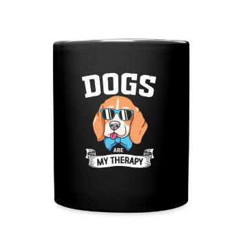 Chien de thérapie - Mug uni - noir - Devant