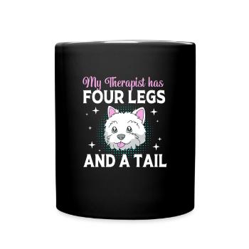 Therapy dog - Full Colour Mug - black - Front