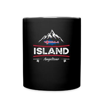 Island Angeltour - Tasse einfarbig - Schwarz - Vorne
