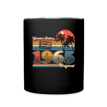 60th Birthday 60 Years Born 1965 Man Woman - Full Colour Mug - black - Front