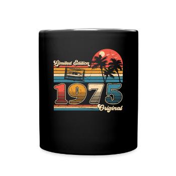 50e anniversaire 50 ans Né 1975 Homme Femme - Mug uni - noir - Devant