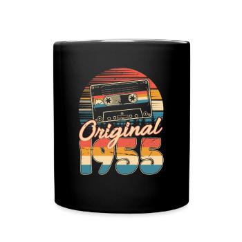 70. Geburtstag 70 Jahre Jahrgang 1955 Mann Frau - Tasse einfarbig - Schwarz - Vorne