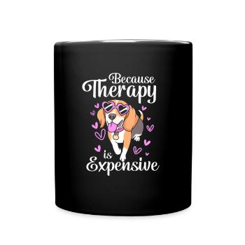 Therapy dog - Full Colour Mug - black - Front