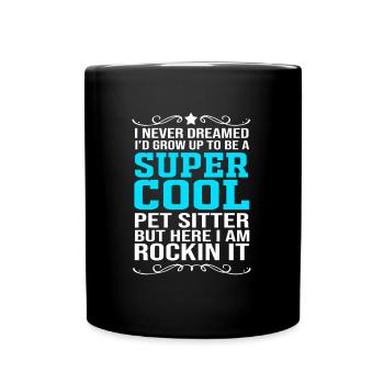 Haustier Sitter Haustiere Babysitter - Tasse einfarbig - Schwarz - Vorne