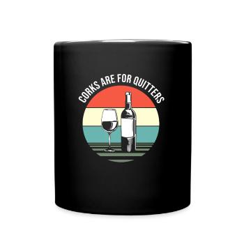 Wine, sommelier, foodie - Full Colour Mug - black - Front