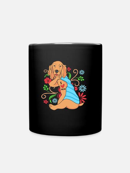 Cocker Spaniel Mama Hundemama - Tasse einfarbig - Schwarz