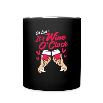 Wein Sommelier - Tasse einfarbig - Schwarz - Vorne