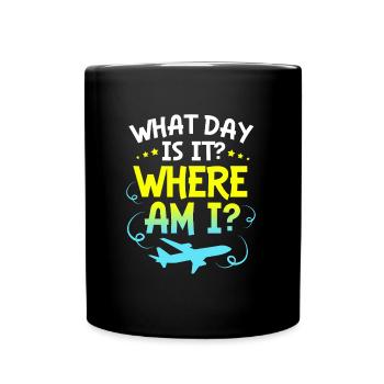 Hôtesse de l’air hôtesse de l’air - Mug uni - noir - Devant